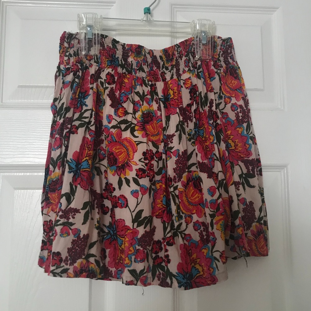 Peaches N Cream Colorful Floral Skirt